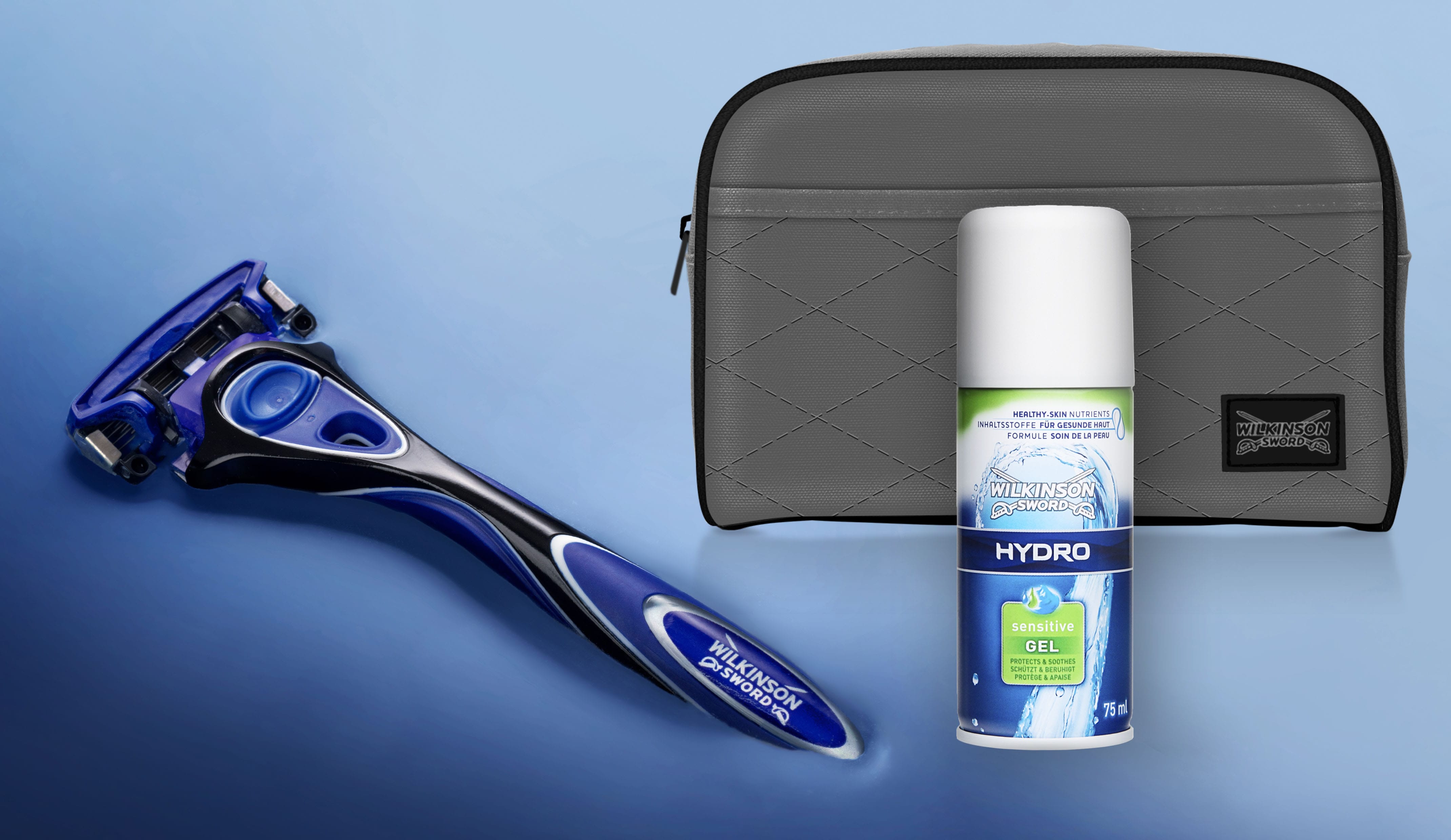 Hydro 5 -aloituspakkaus + toilettilaukku Hydro 5 -aloituspakkaus + toilettilaukku